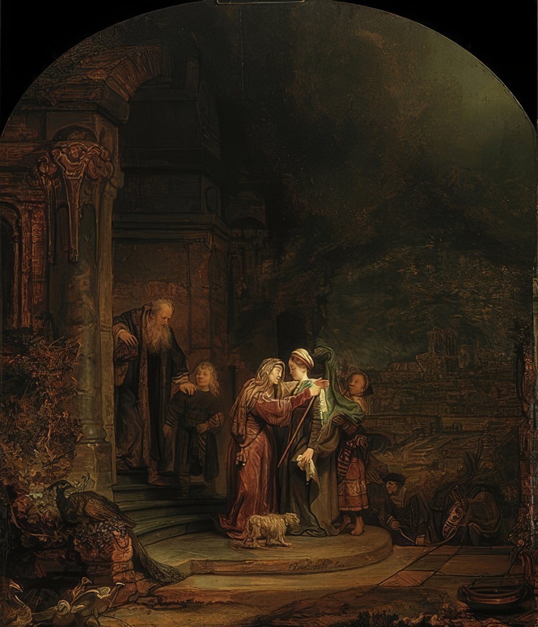 Møte med Maria og Elisabeth. 1640 av Rembrandt van Rijn