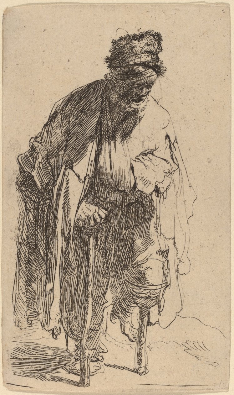Tigger med et trebein av Rembrandt van Rijn