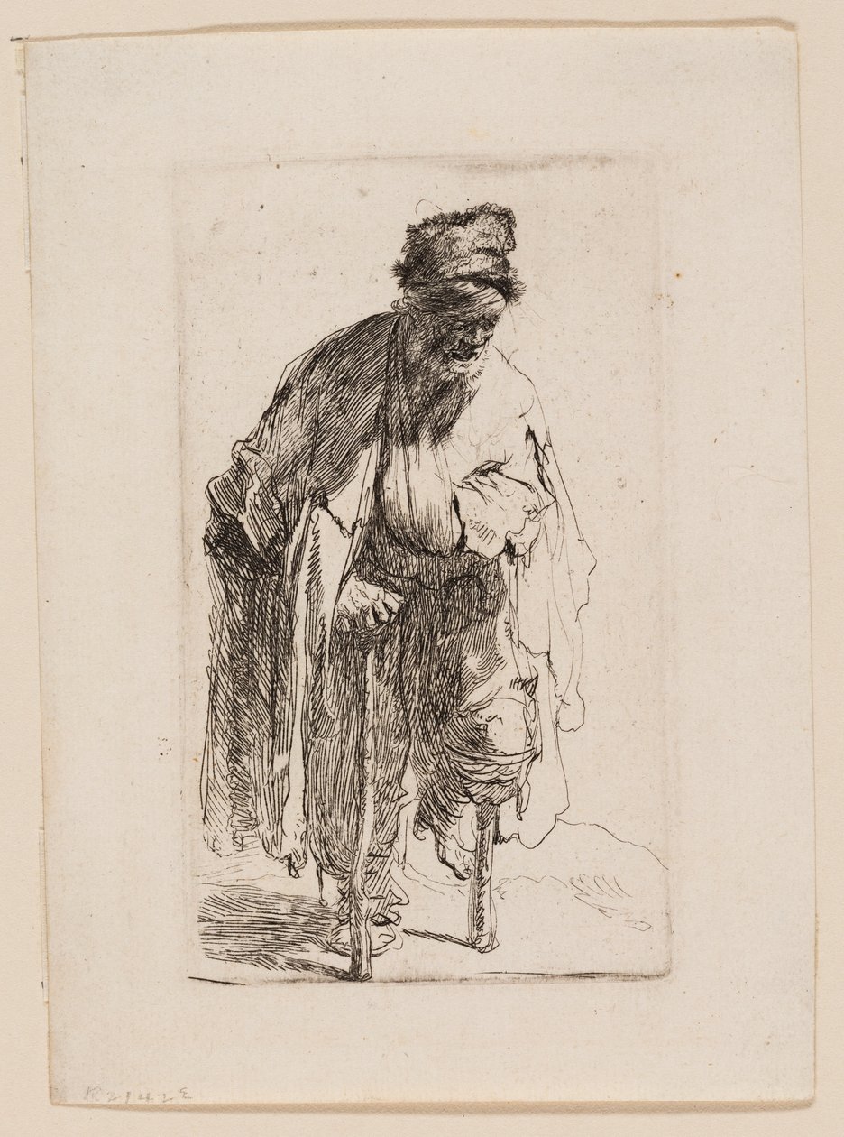 Tigger med et trebein av Rembrandt van Rijn
