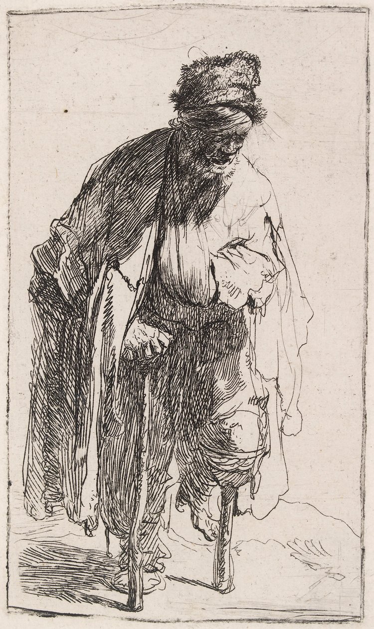 Tigger med treben, ca.1630. av Rembrandt van Rijn