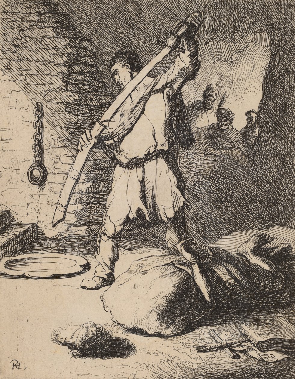 Halshugging av døperen Johannes, ca. 1627. av Rembrandt van Rijn