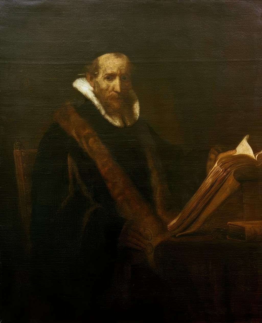 Bilde av Johannes Cornelisz. Sylvius (?) av Rembrandt van Rijn