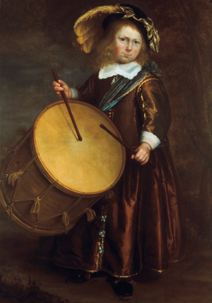 Gutt med tromme, 1600-tallet av Rembrandt van Rijn