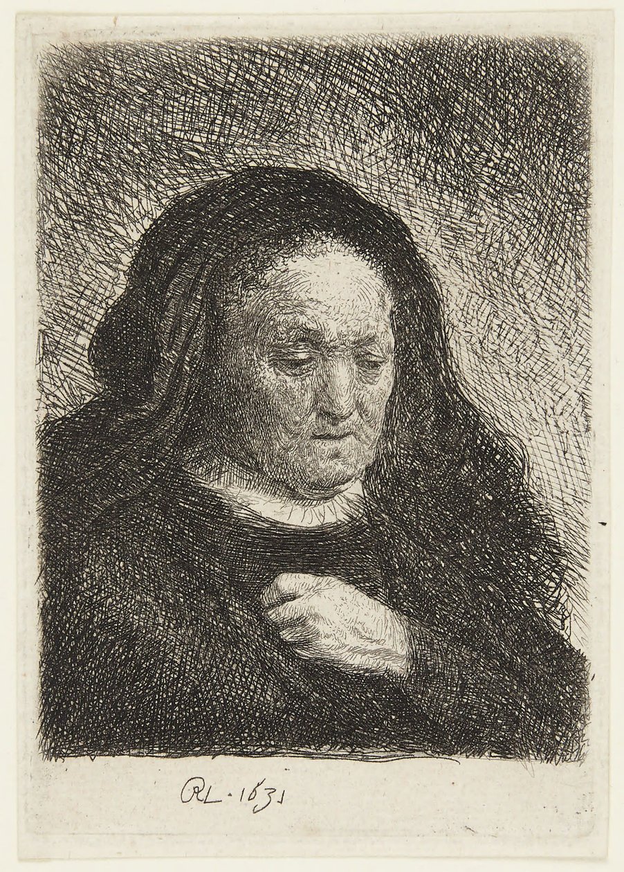 Byste av Rembrandts mor av Rembrandt van Rijn