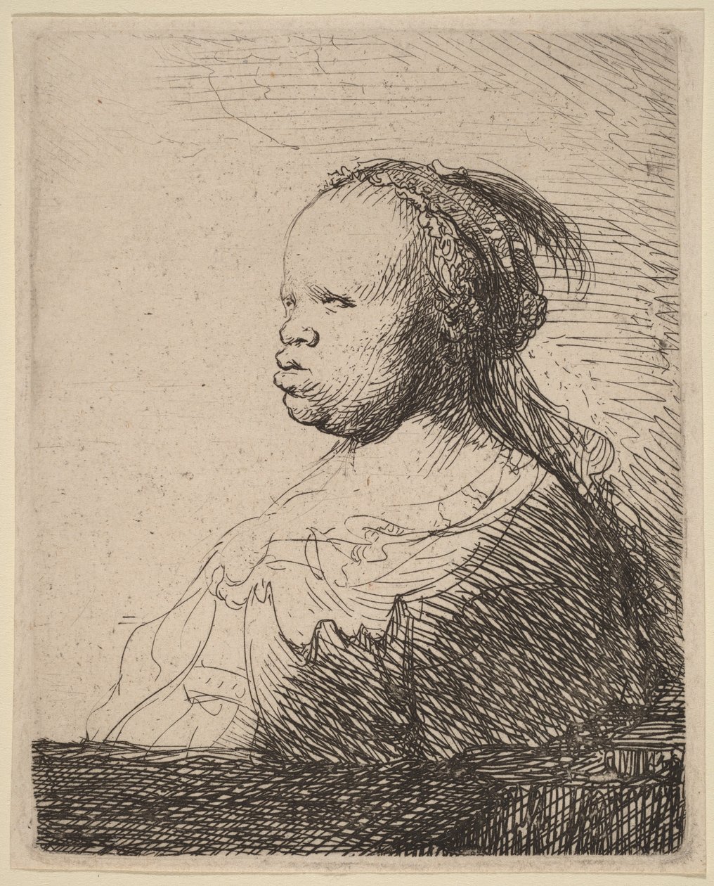 Byste av en afrikansk kvinne av Rembrandt van Rijn