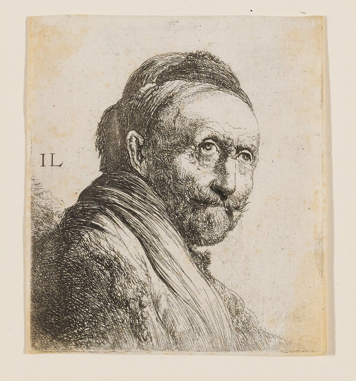 Byste av en gammel mann av Rembrandt van Rijn