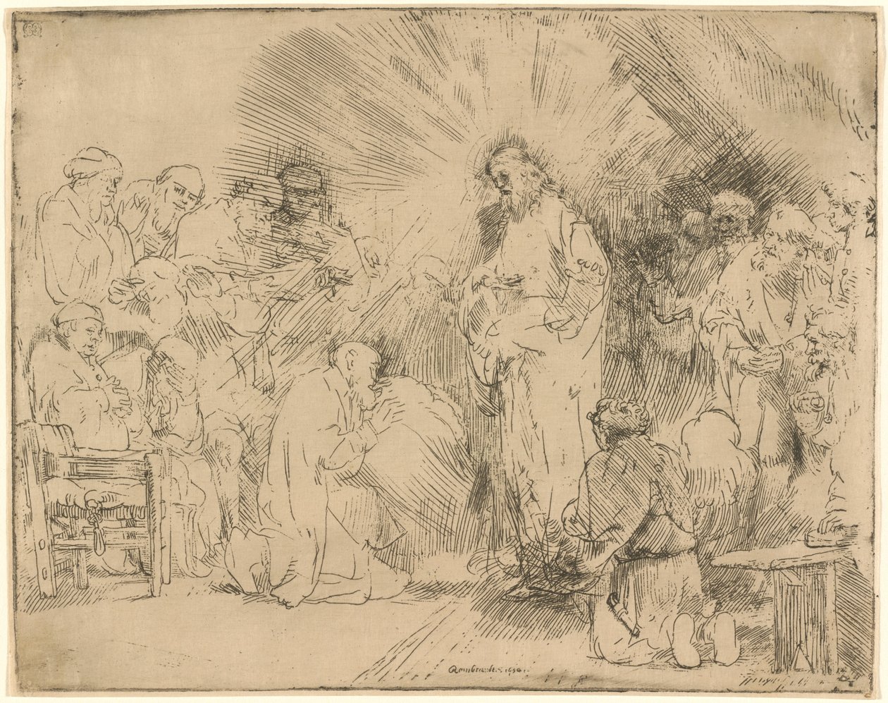 Kristus viser seg for apostlene av Rembrandt van Rijn