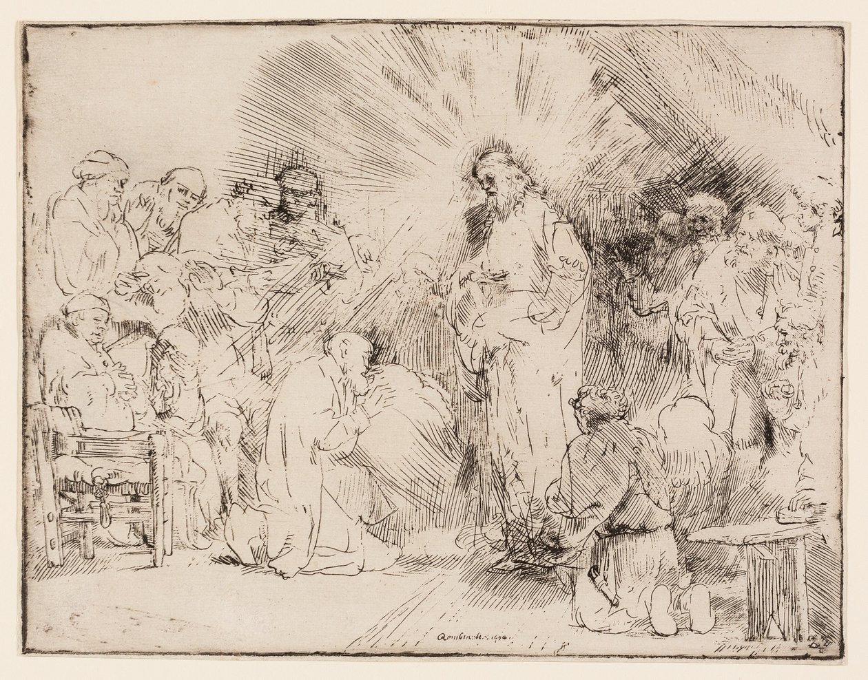 Kristus viser seg for apostlene av Rembrandt van Rijn