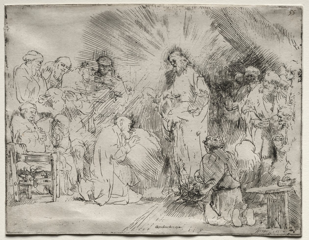Kristus viser seg for apostlene av Rembrandt van Rijn