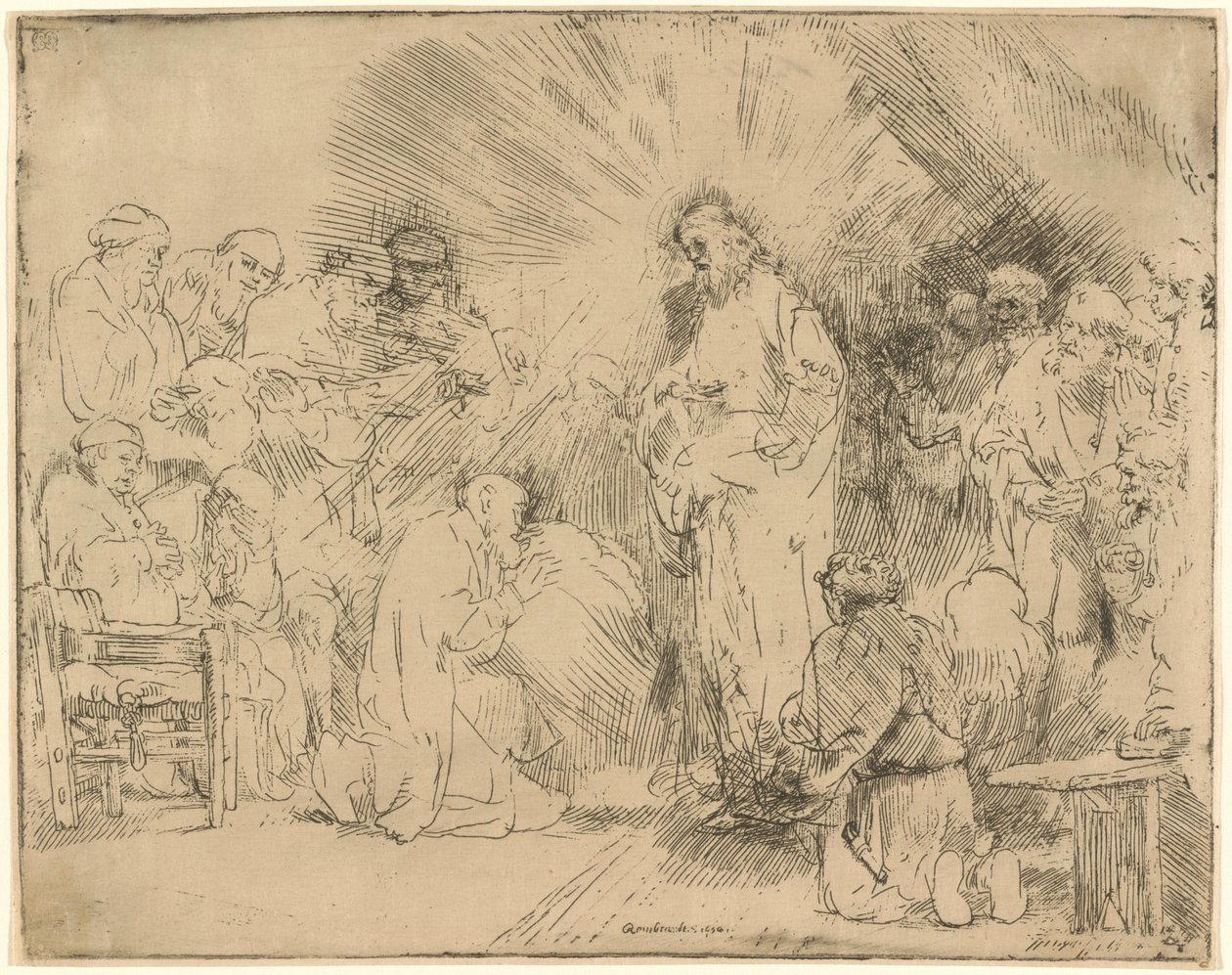 Kristus viser seg for apostlene av Rembrandt van Rijn