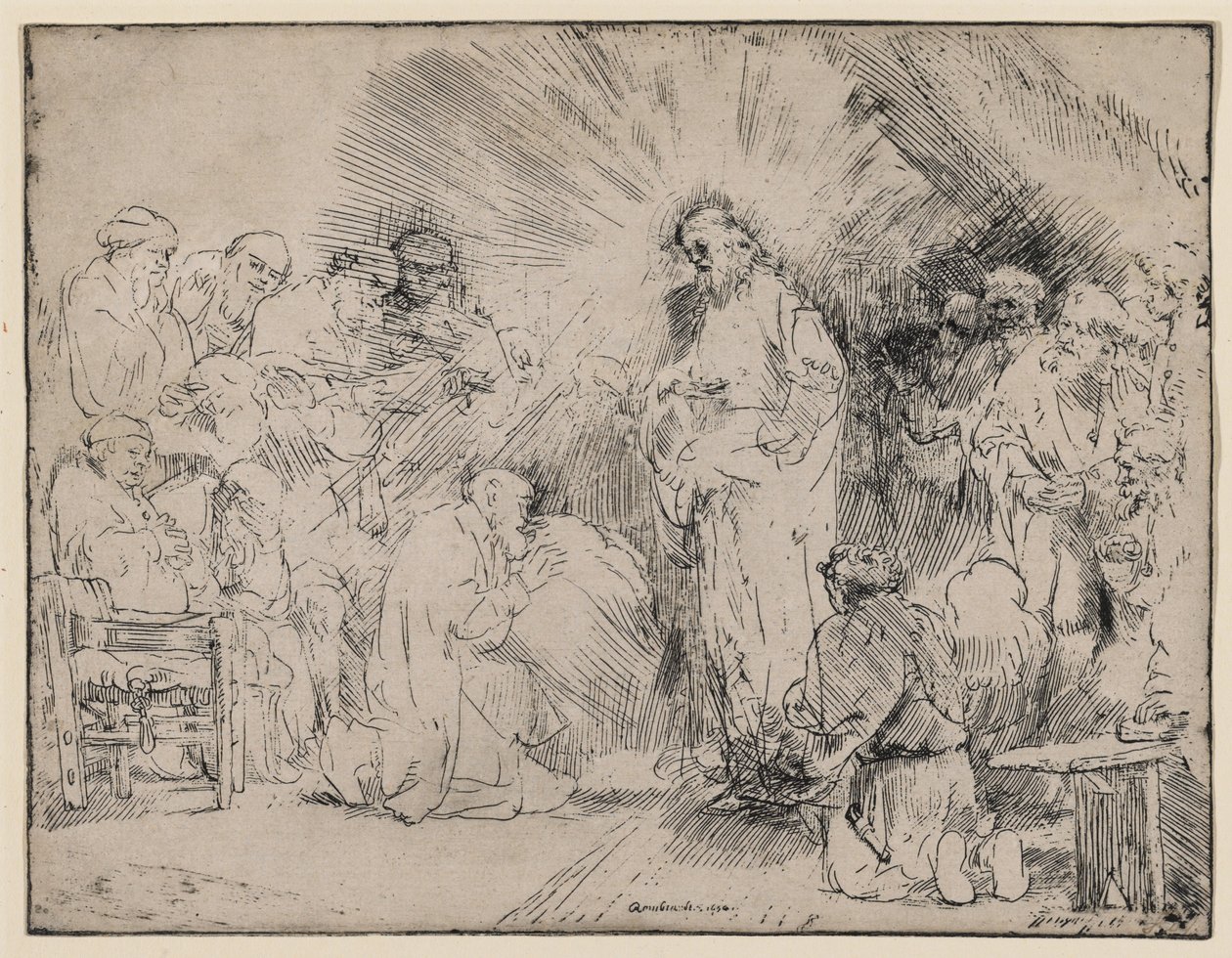 Kristus viser seg for apostlene av Rembrandt van Rijn