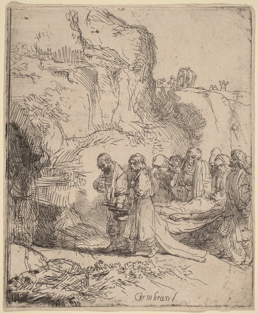 Kristus blir båret til graven av Rembrandt van Rijn