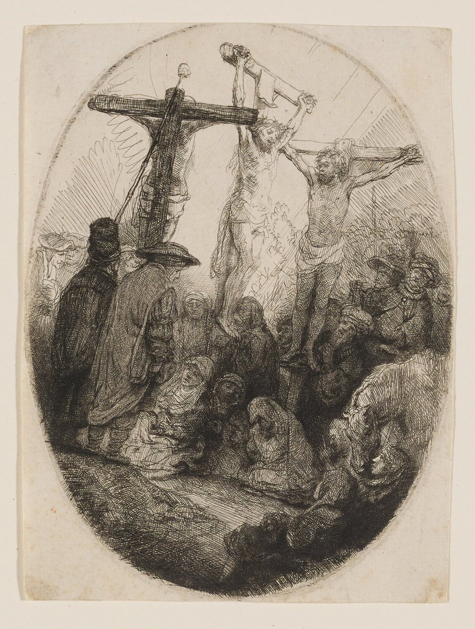 Kristus korsfestet mellom to tyver av Rembrandt van Rijn