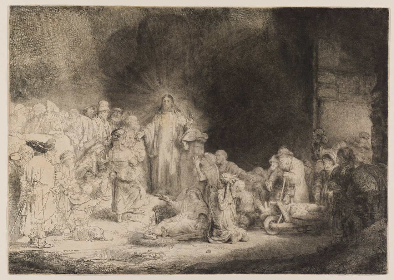 Kristus helbreder de syke av Rembrandt van Rijn