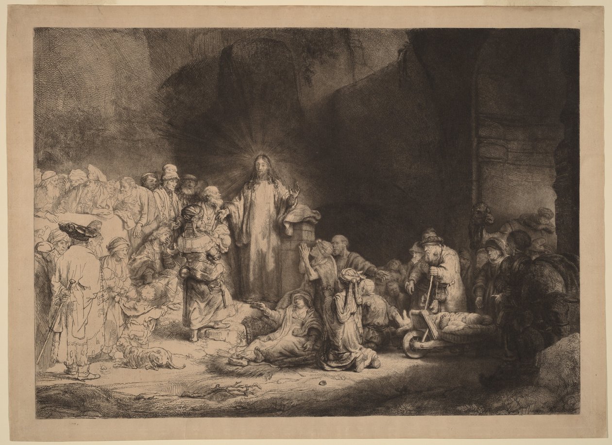 Kristus forkynner (Hundre-gulden-trykket) av Rembrandt van Rijn