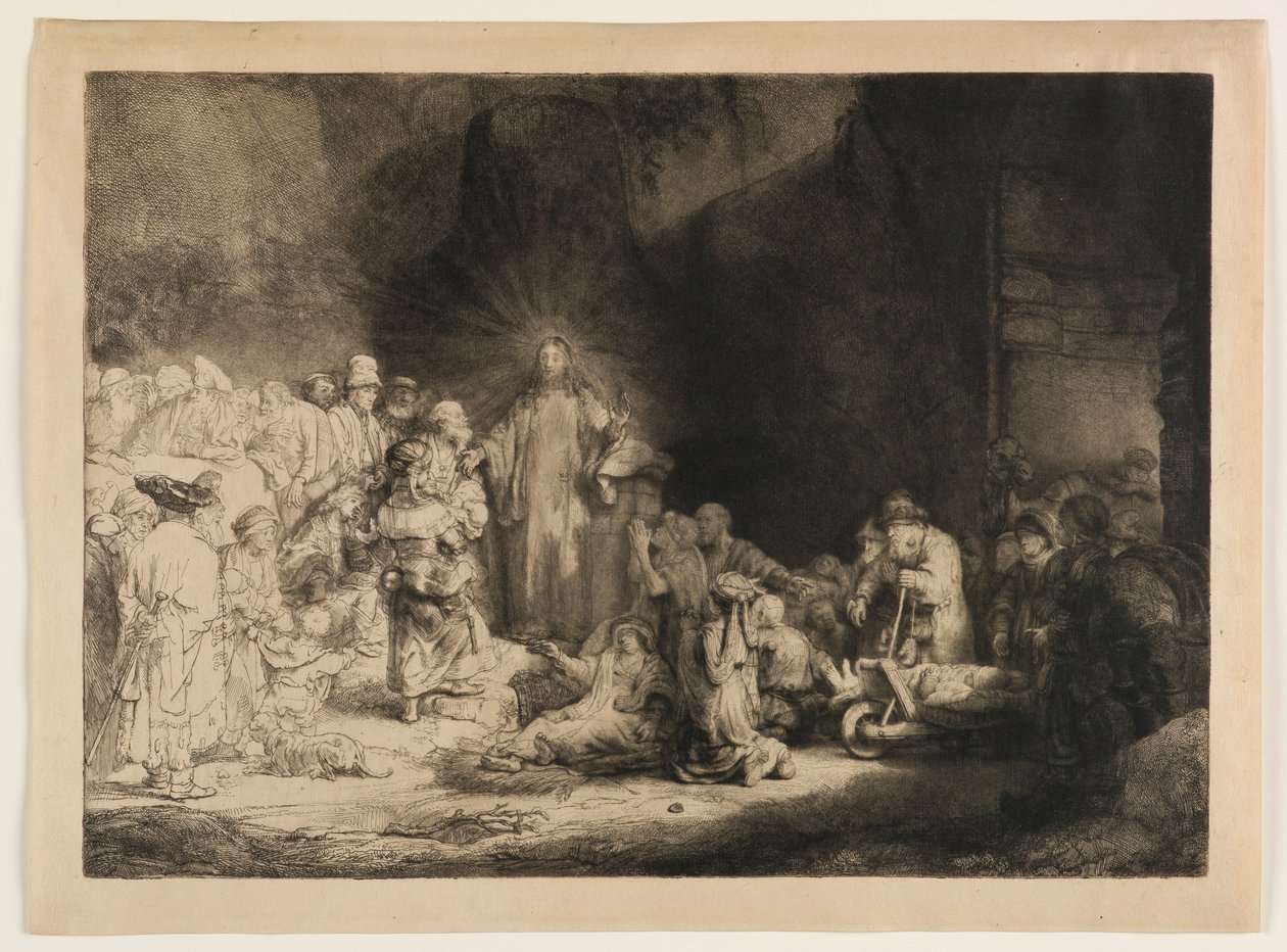 Kristus forkynner (Hundre-gulden-trykket) av Rembrandt van Rijn