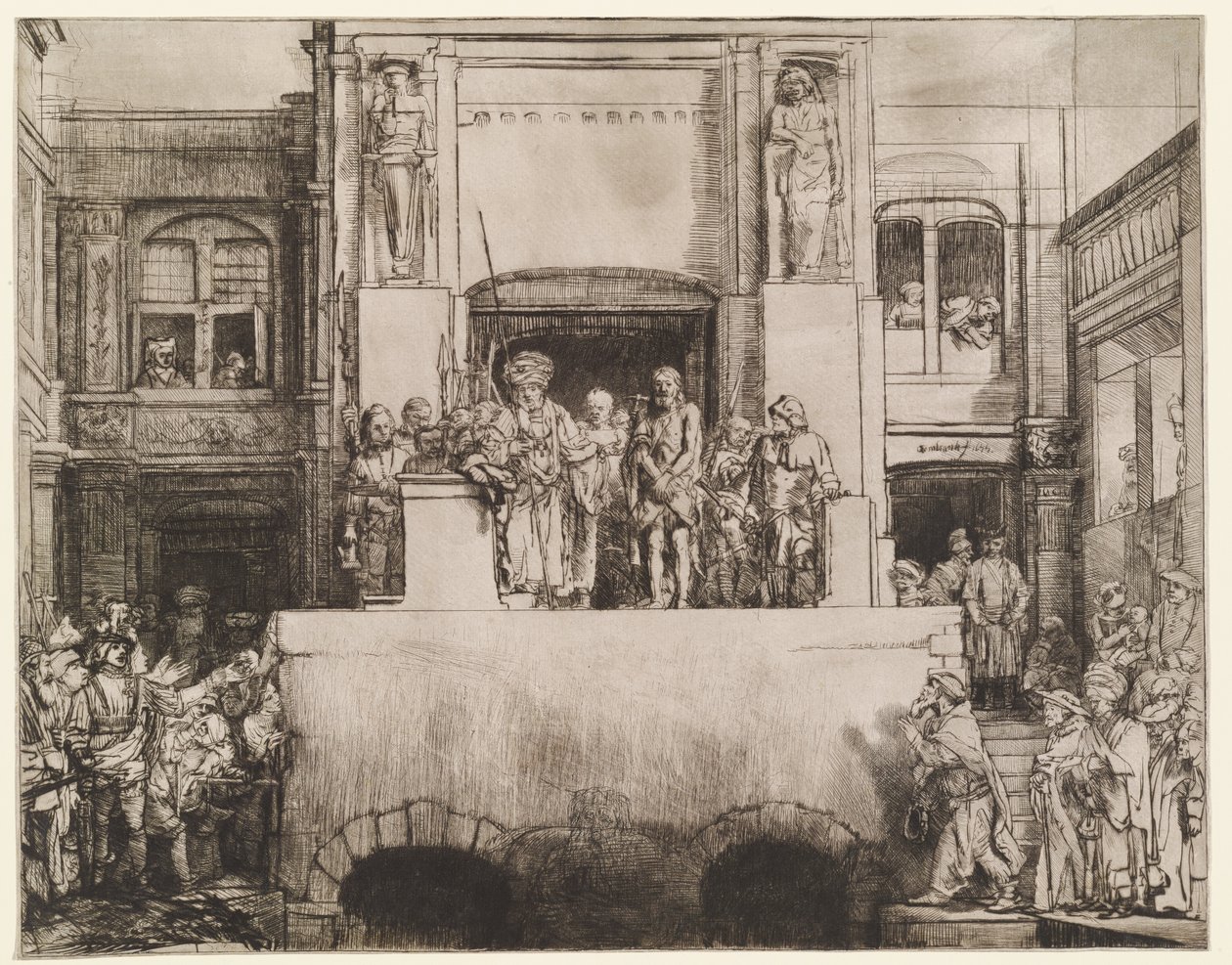 Kristus blir presentert for folket (Ecce Homo) av Rembrandt van Rijn