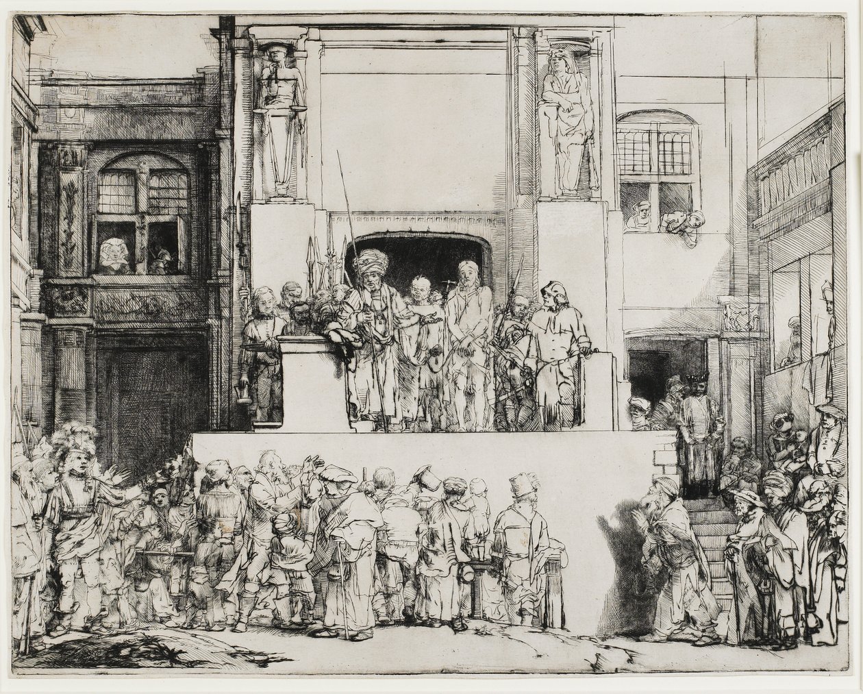 Kristus presentert for folket (Ecce Homo), 1655 av Rembrandt van Rijn