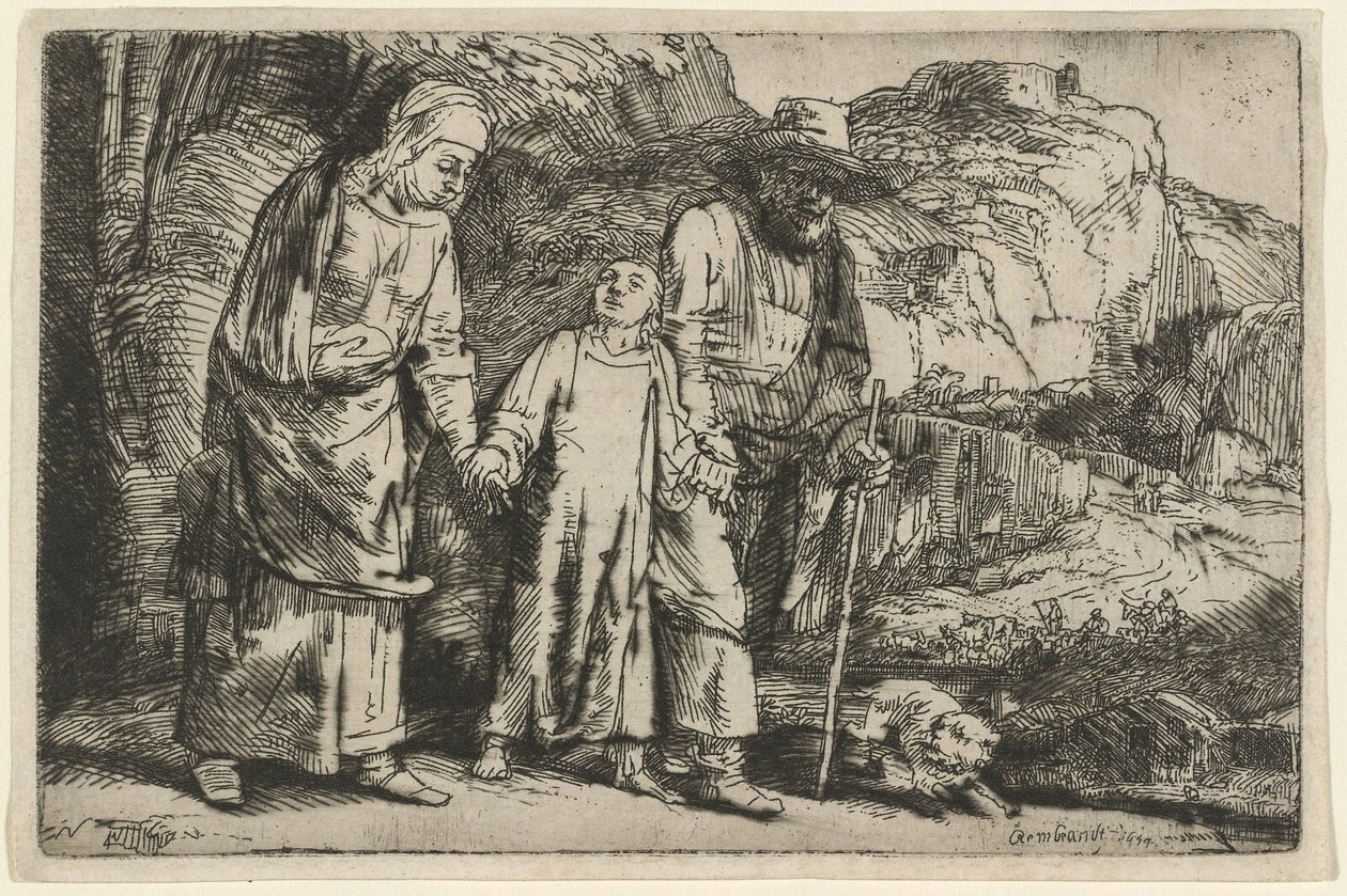 Kristus vender tilbake fra tempelet med sine foreldre av Rembrandt van Rijn
