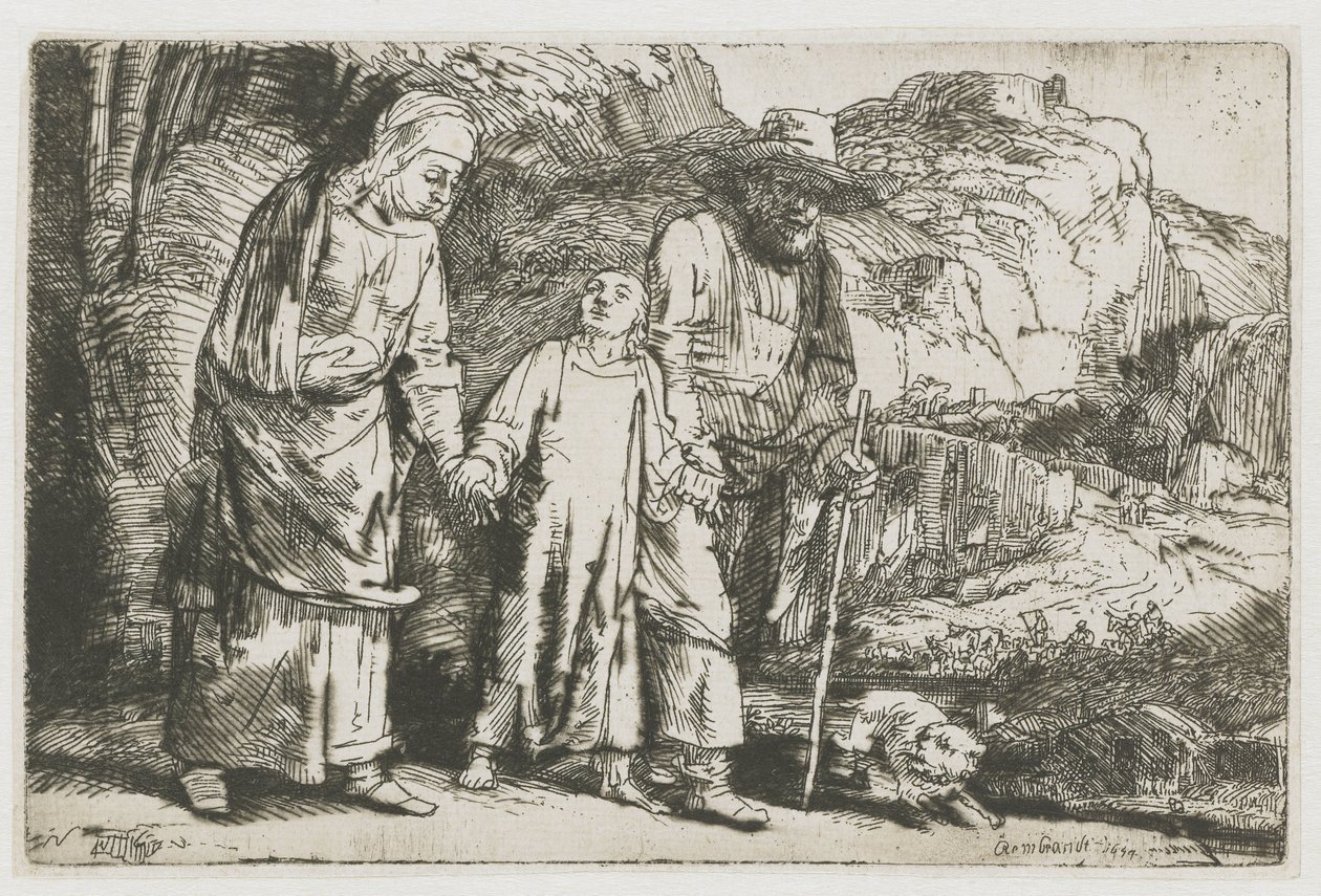 Kristus vender tilbake fra tempelet med sine foreldre Kristus vender tilbake fra templet med foreldrene sine av Rembrandt van Rijn