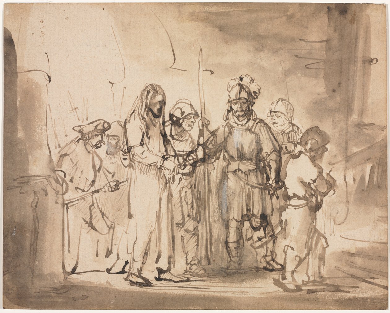 Kristus tatt foran Kaifas av Rembrandt van Rijn