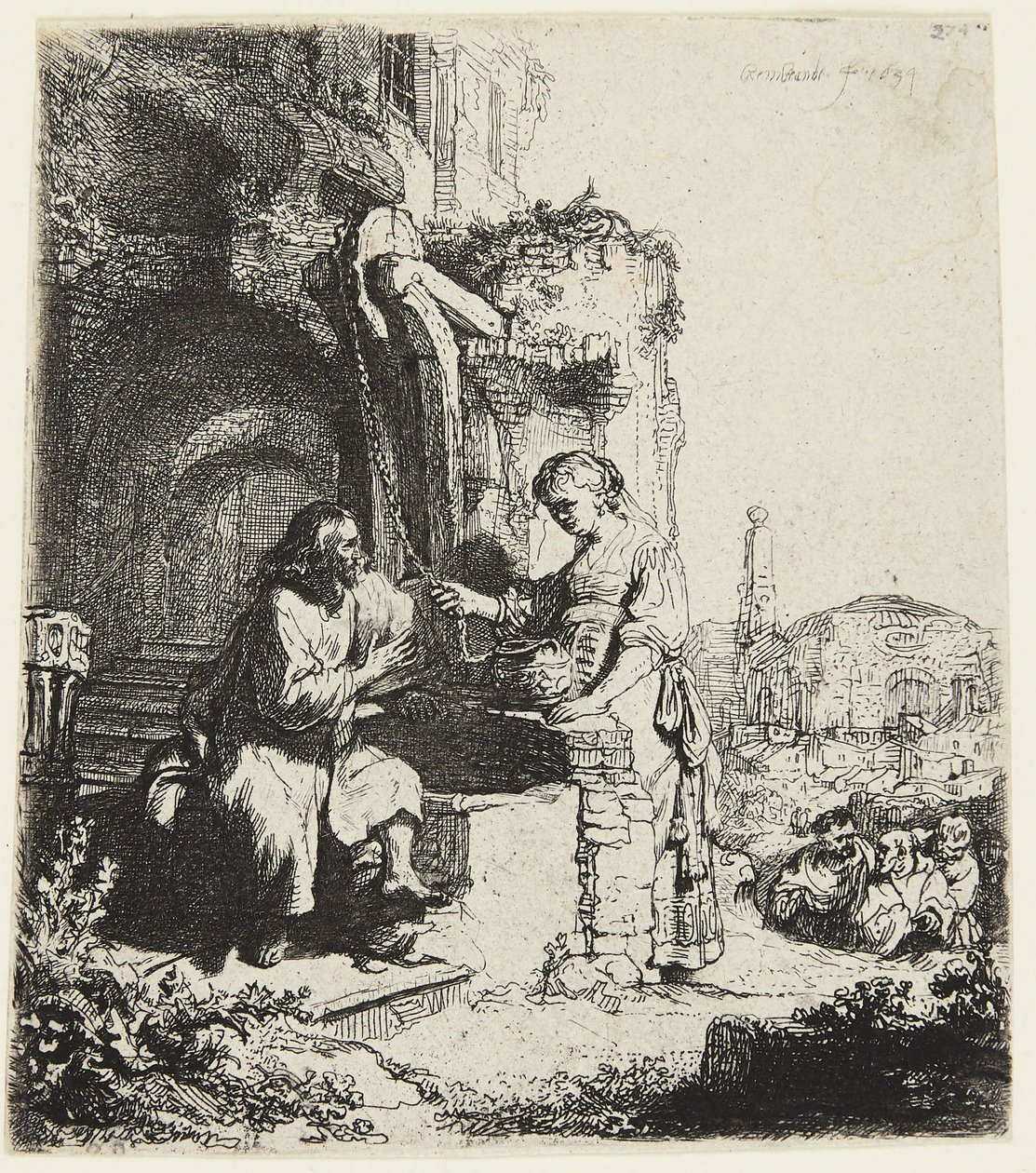 Kristus og kvinnen fra Samaria av Rembrandt van Rijn