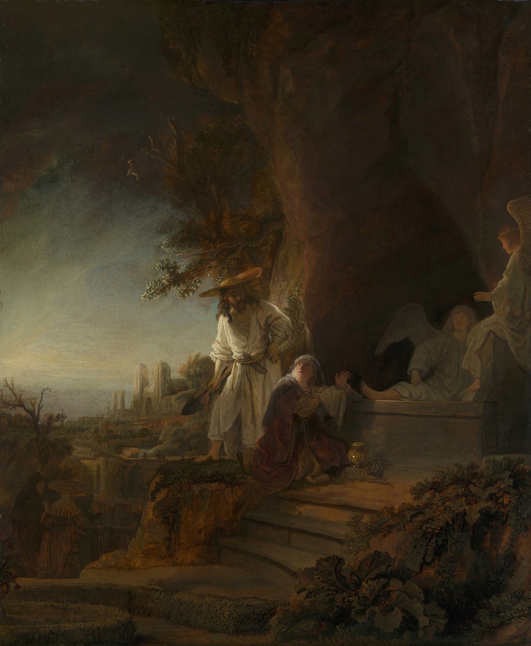 Kristus viser seg for Maria Magdalena Noli me tangere, 1638. av Rembrandt van Rijn