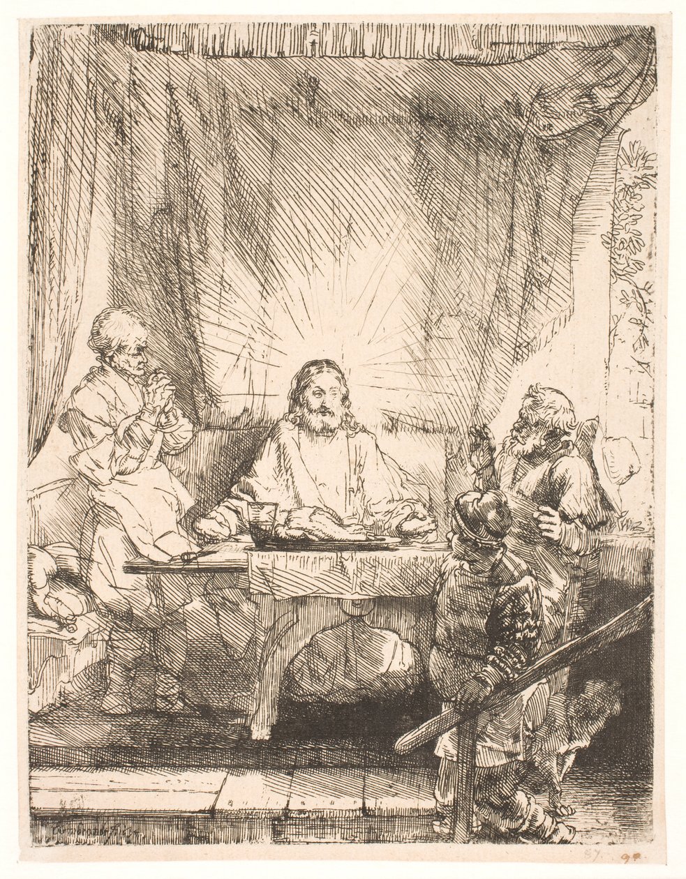 Kristus i Emmaus: det store bildet av Rembrandt van Rijn