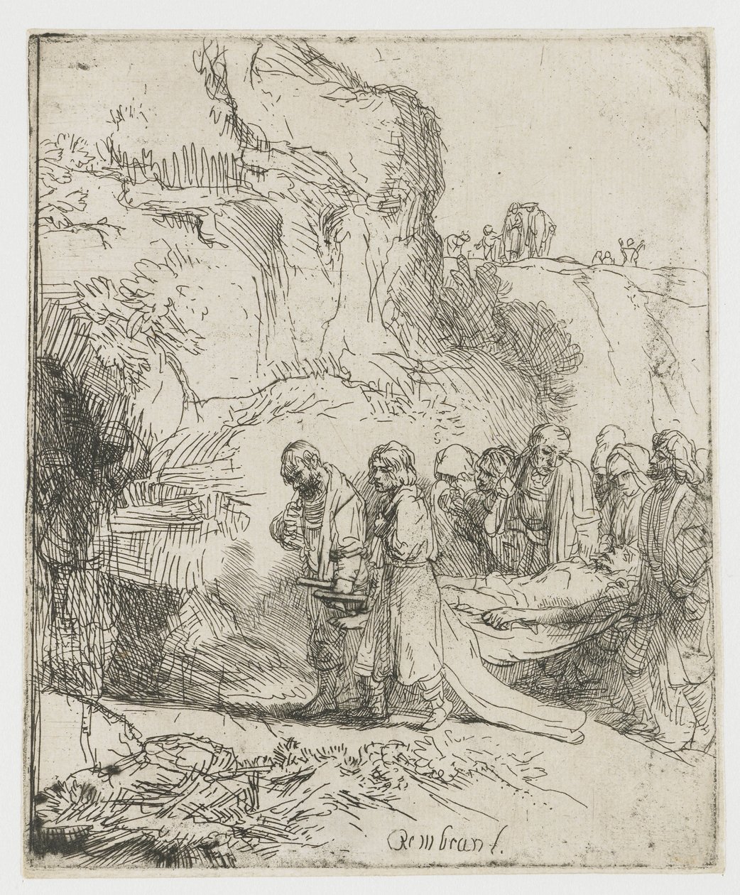 Kristus bar til graven av Rembrandt van Rijn