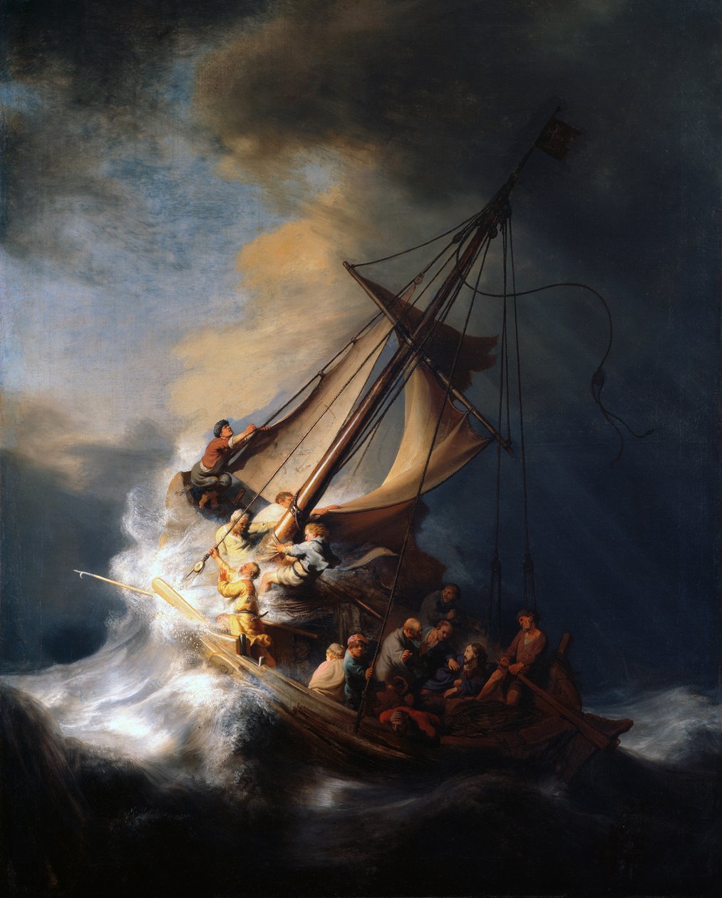 Kristus i stormen ved Galileasjøen, 1633 av Rembrandt van Rijn