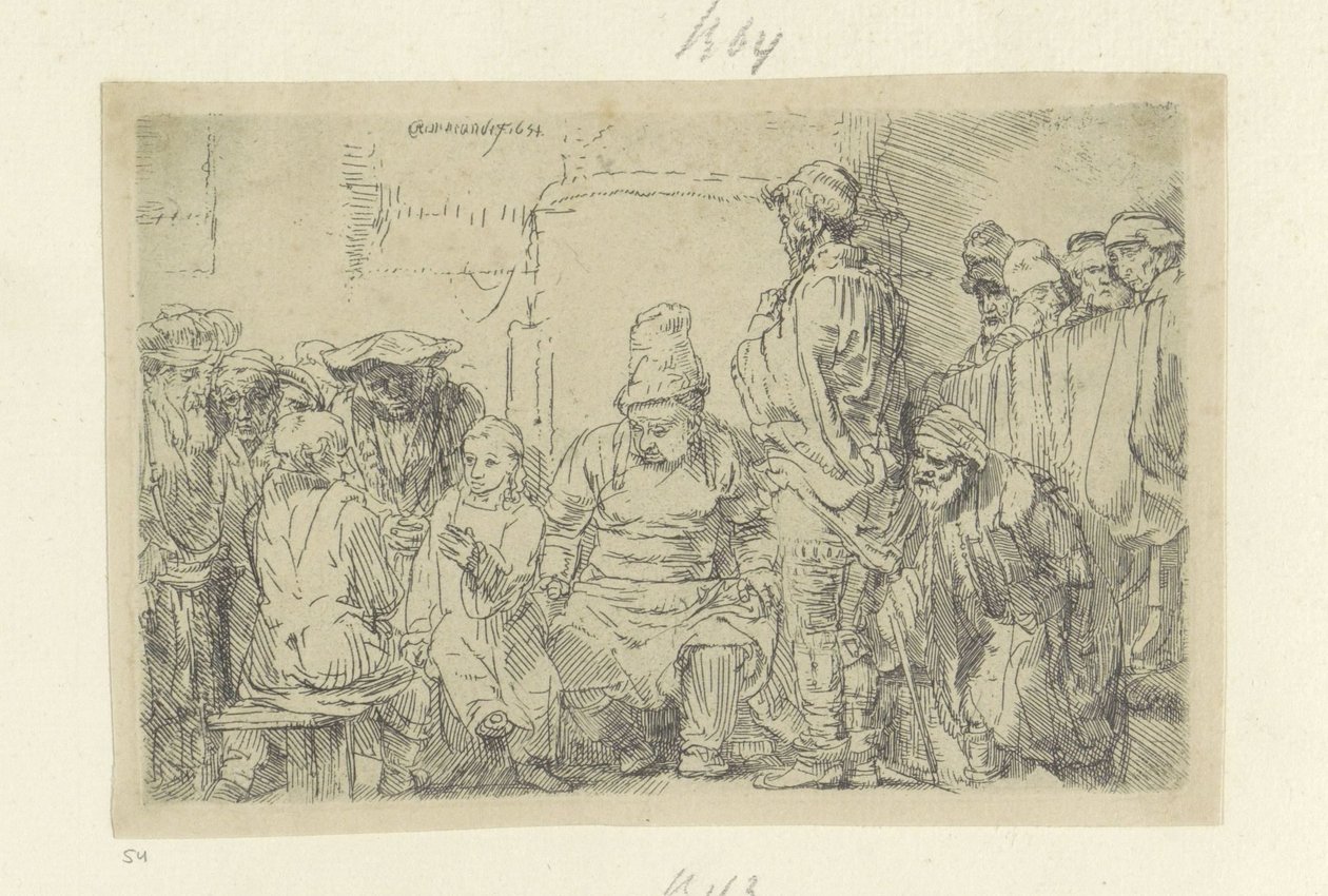 Christus en de schriftgeleerden Samling av åttifem originaltrykk (serietittel) av Rembrandt van Rijn