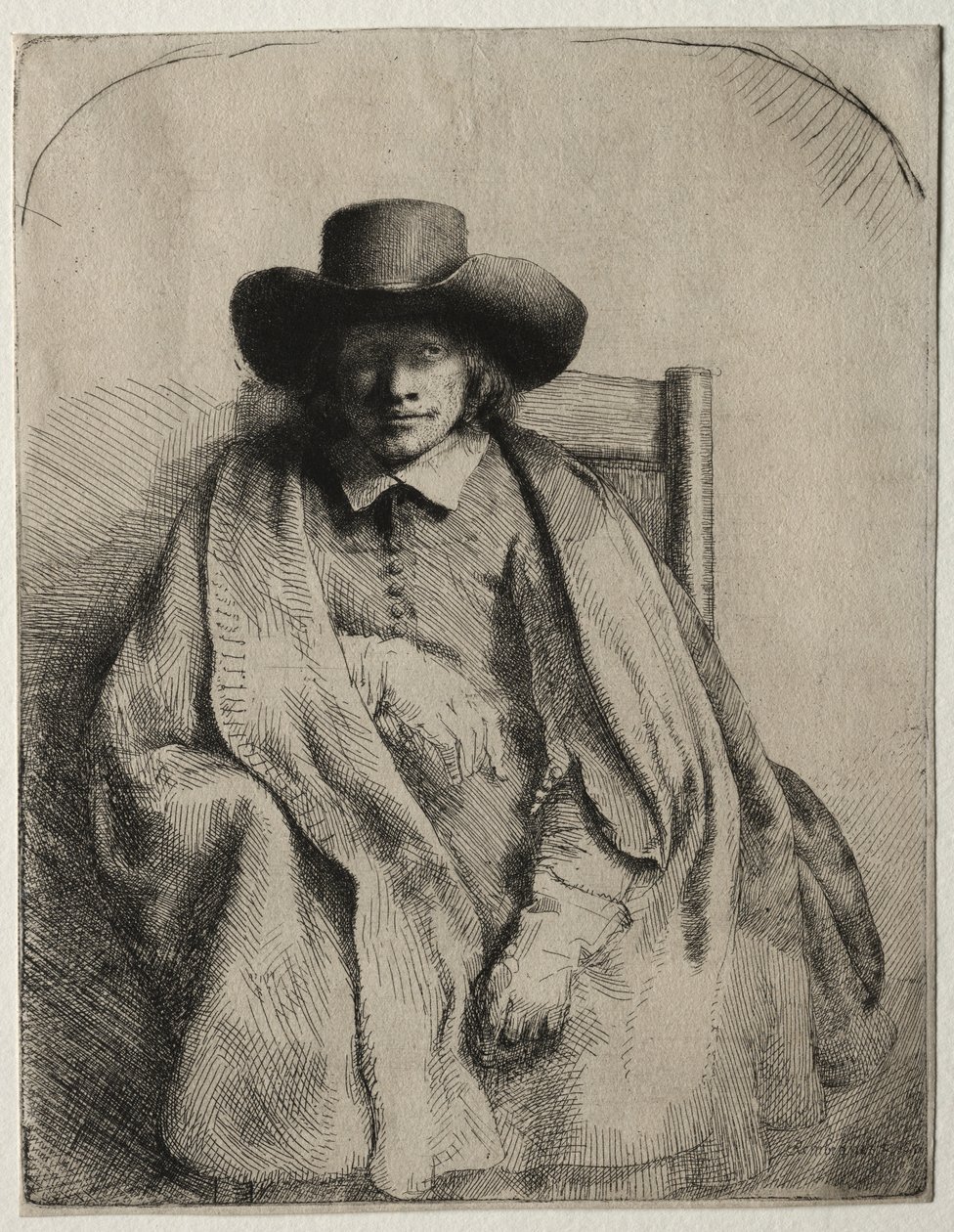 Clement de Jonghe, trykkeri, 1651. av Rembrandt van Rijn
