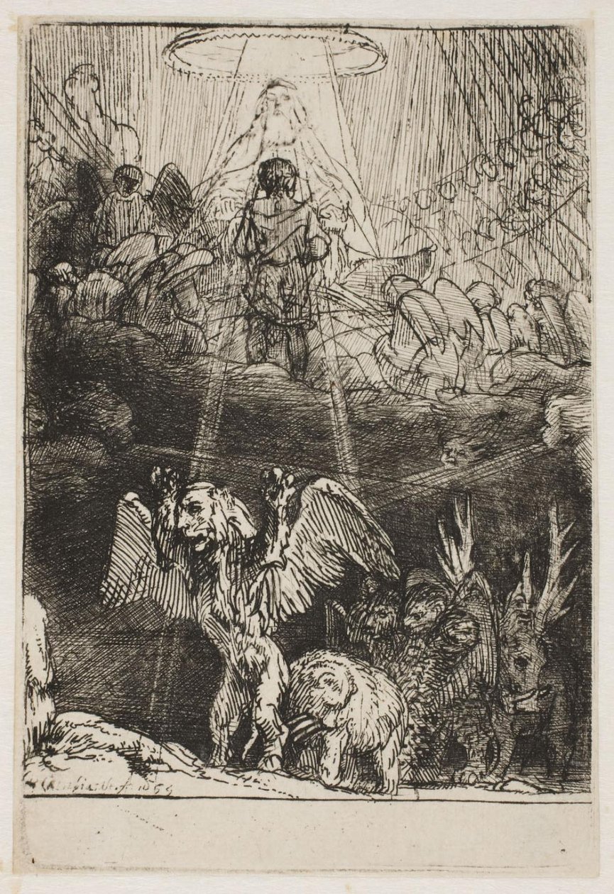 Daniels’ syn om de fire dyrene av Rembrandt van Rijn