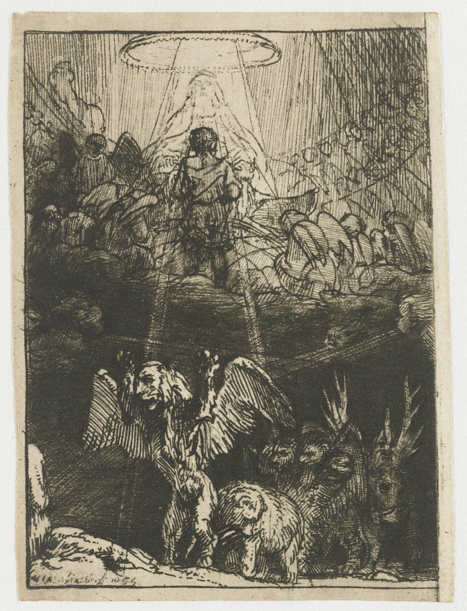 Daniels visjon av de fire dyrene av Rembrandt van Rijn