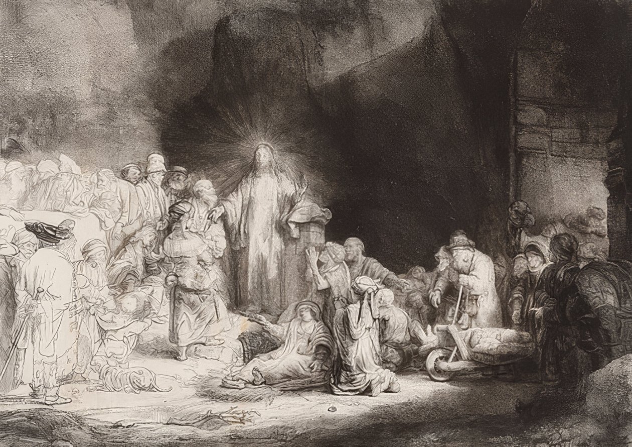 Hundregyldenbladet. Rundt 1649 av Rembrandt van Rijn
