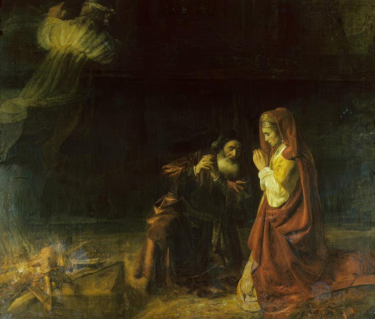 Manoahs offer av Rembrandt van Rijn