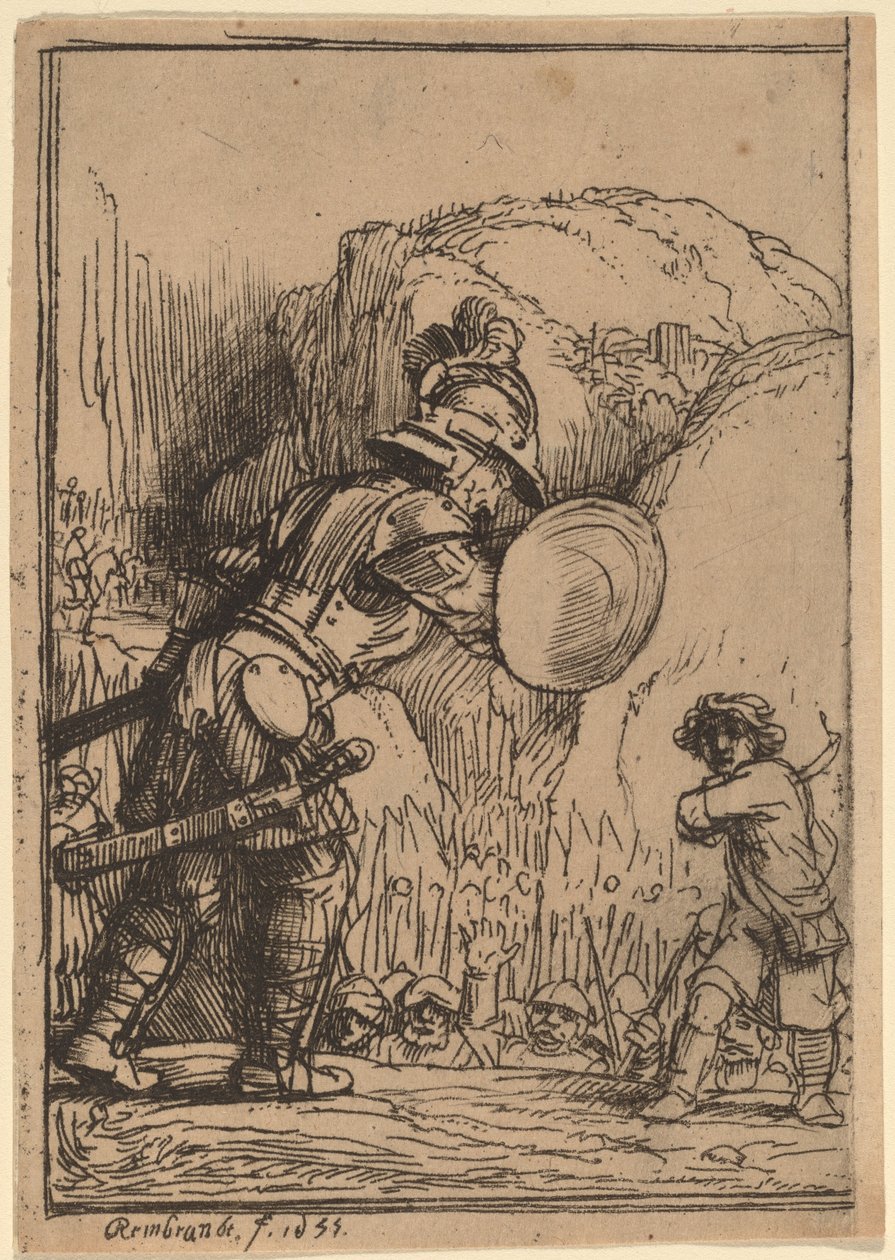 David og Goliat av Rembrandt van Rijn