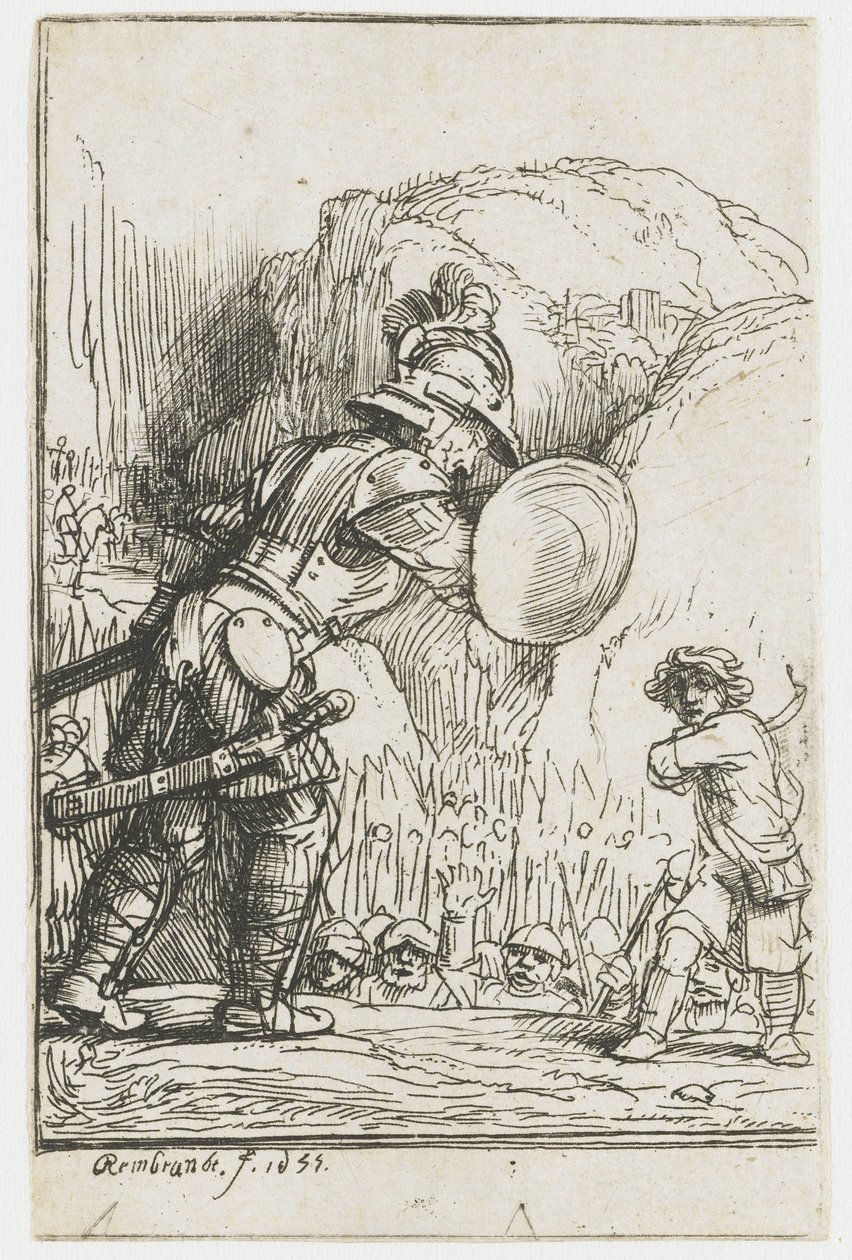 David og Goliat av Rembrandt van Rijn