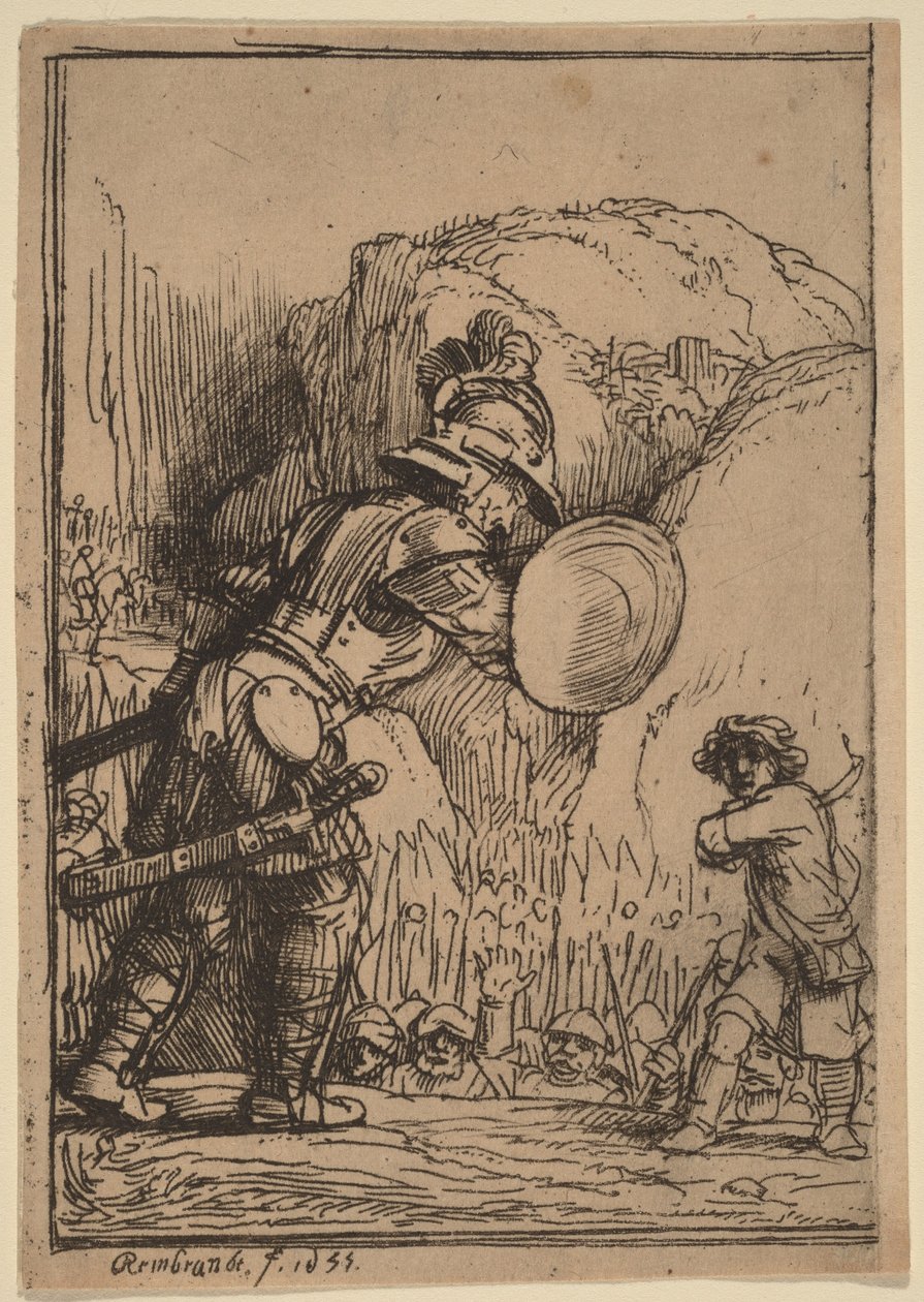 David og Goliat av Rembrandt van Rijn