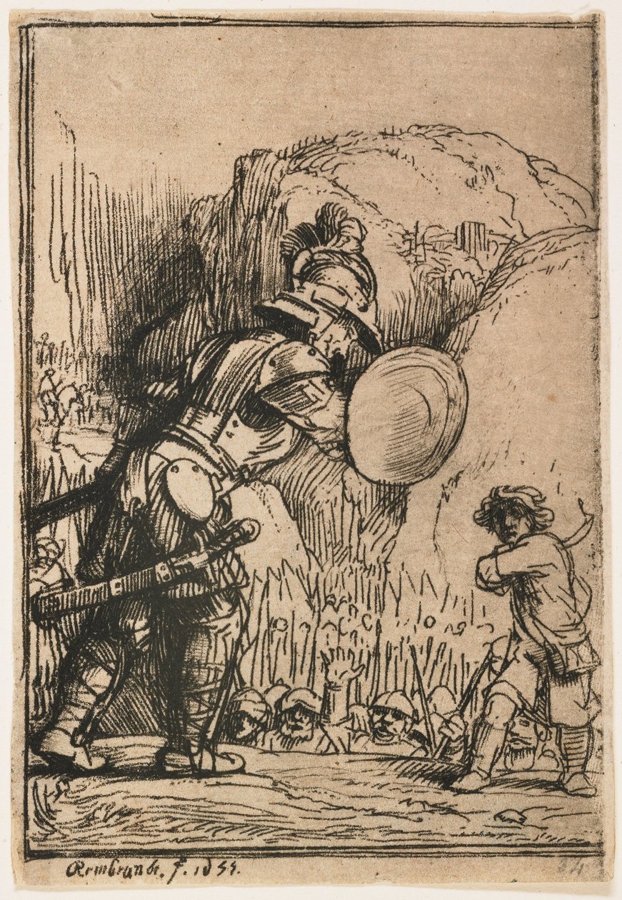 David og Goliat av Rembrandt van Rijn
