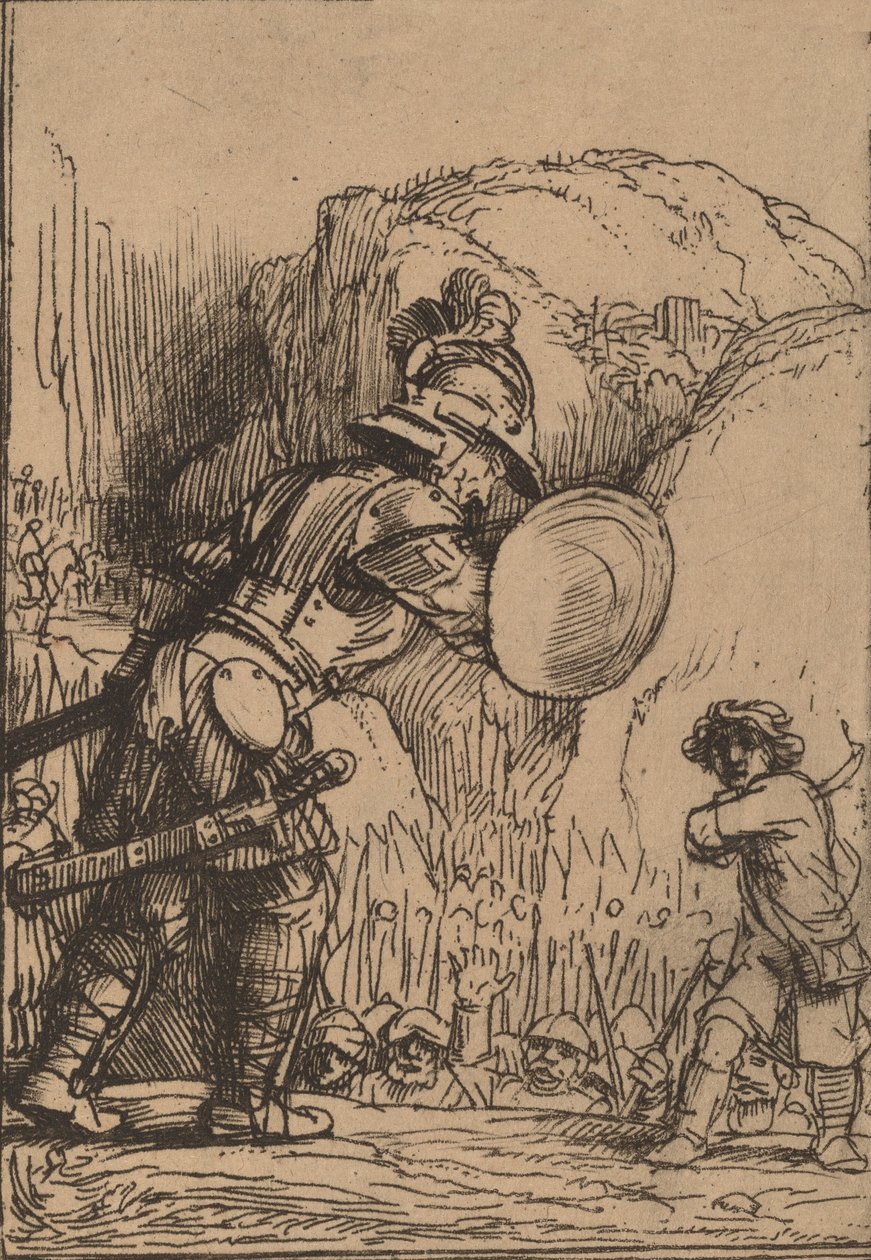 David og Goliat, 1655. av Rembrandt van Rijn