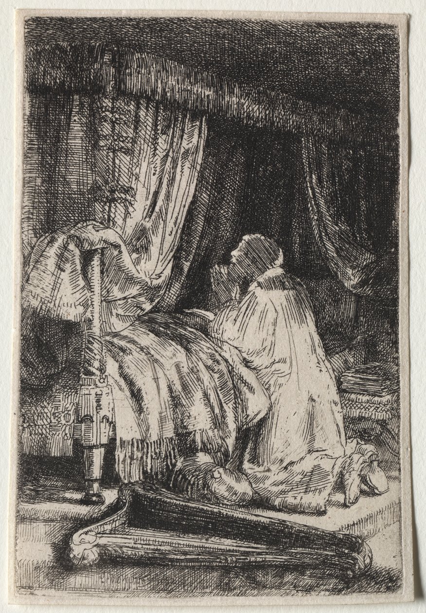David i bønn av Rembrandt van Rijn