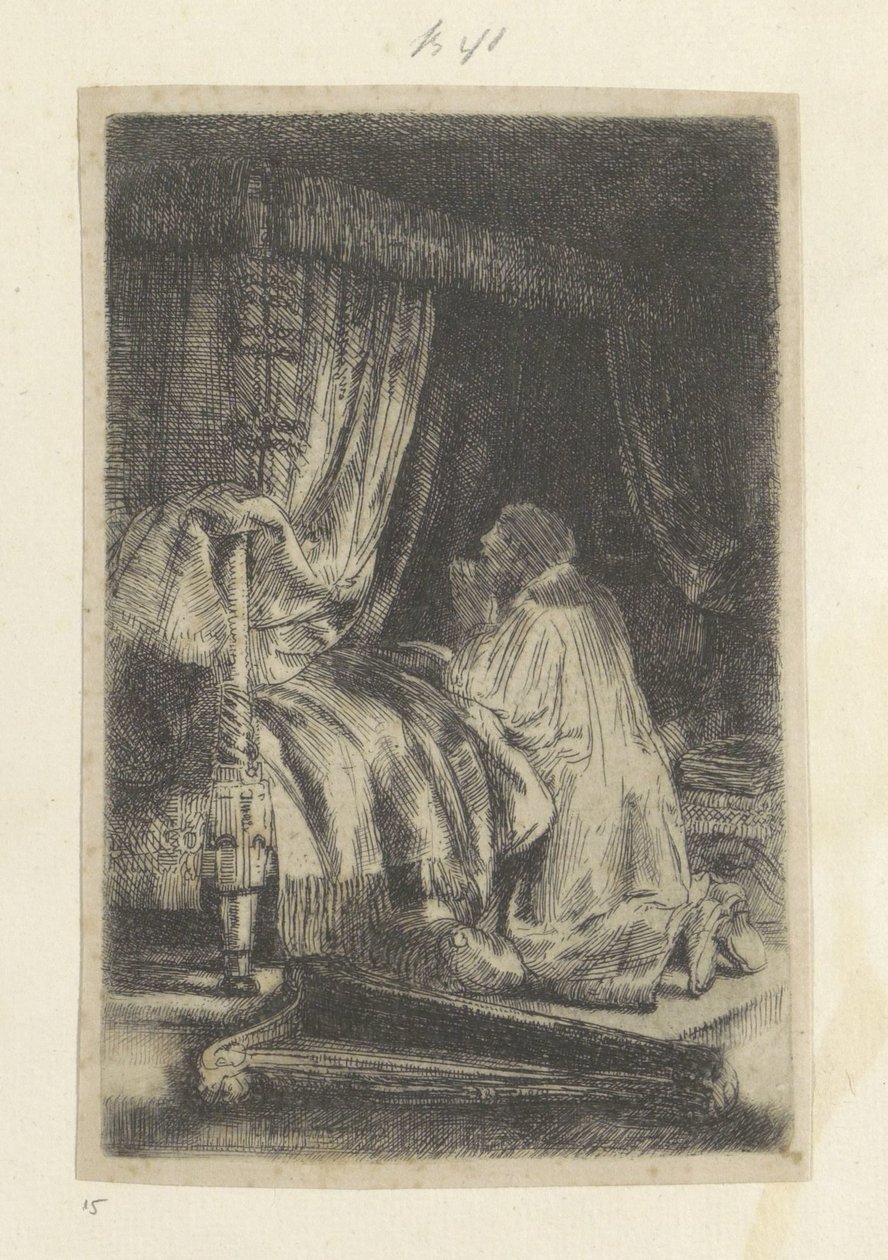David i gebed Samling av åttifem originaltrykk (serietittel) av Rembrandt van Rijn