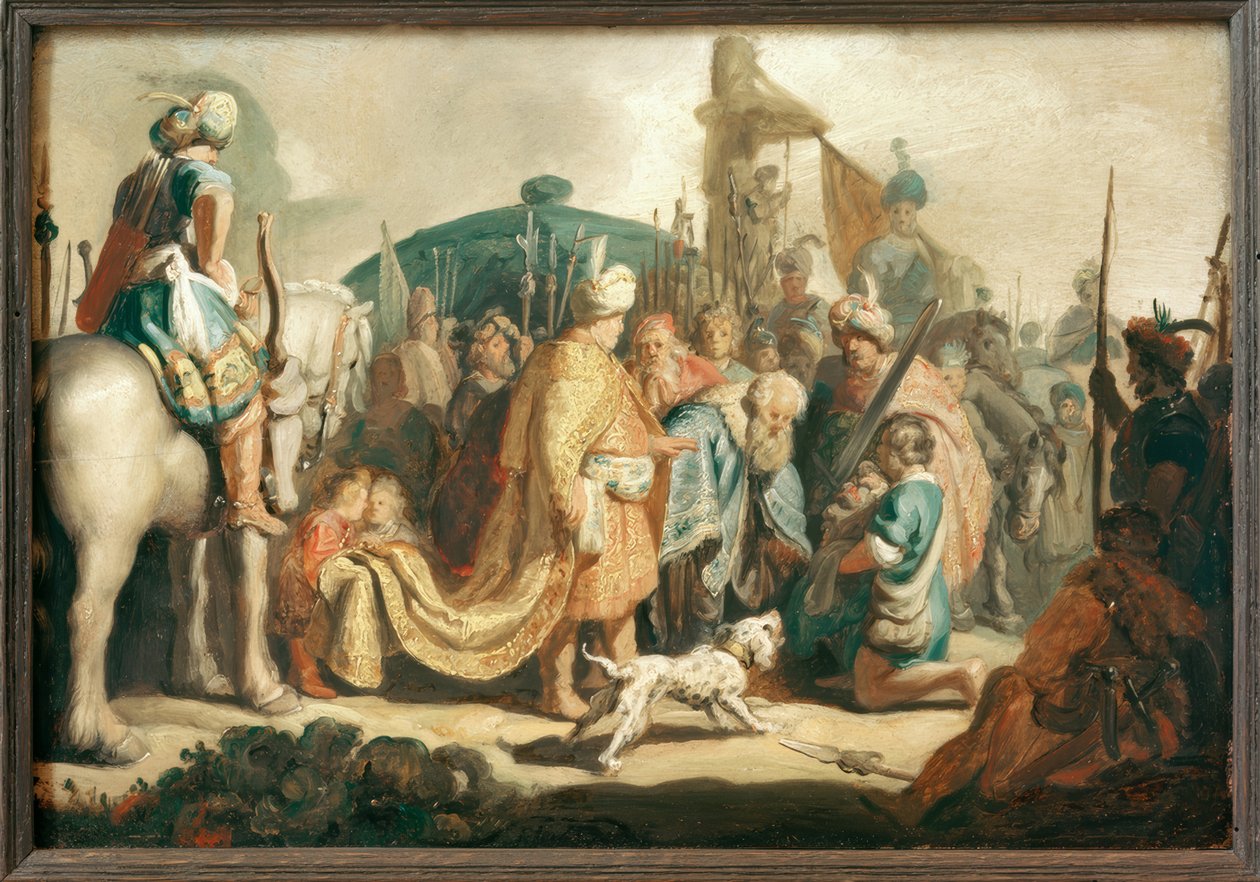 David kneler foran Saul med hodet til Goliat av Rembrandt van Rijn