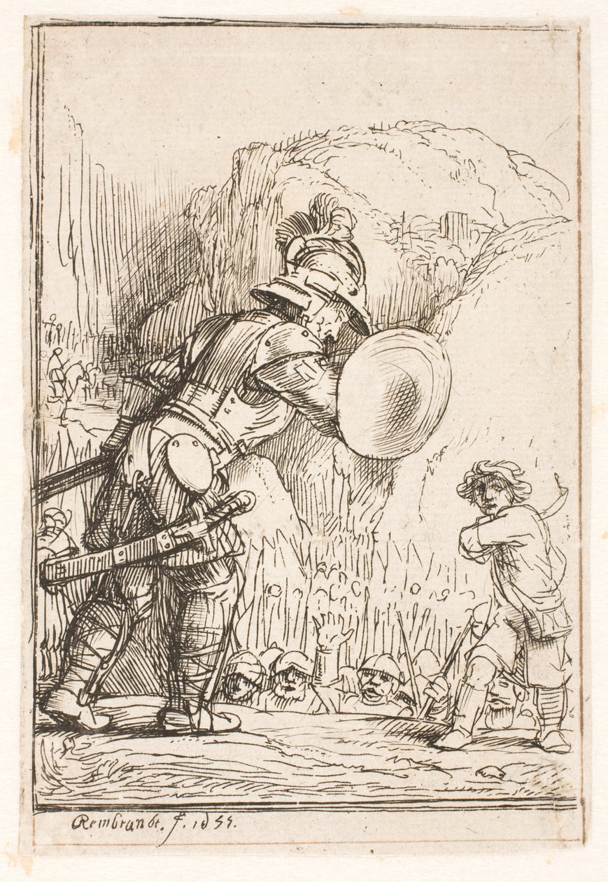 David og Goliath av Rembrandt van Rijn