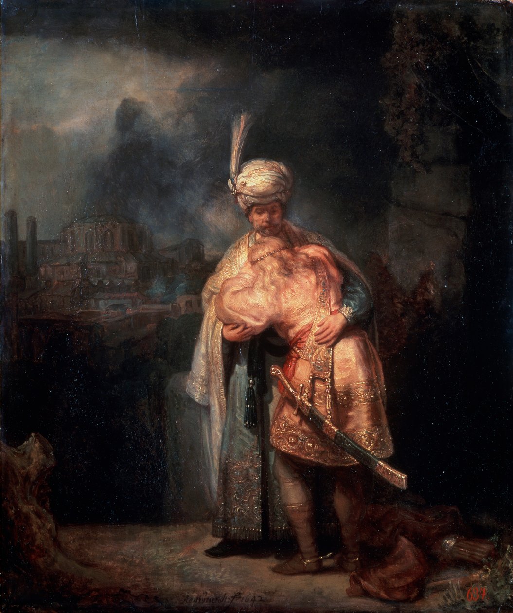 Davids farvel til Jonathan, 1642. av Rembrandt van Rijn