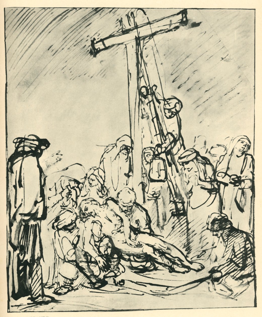 Deponering fra korset, c1650, 1943. av Rembrandt van Rijn