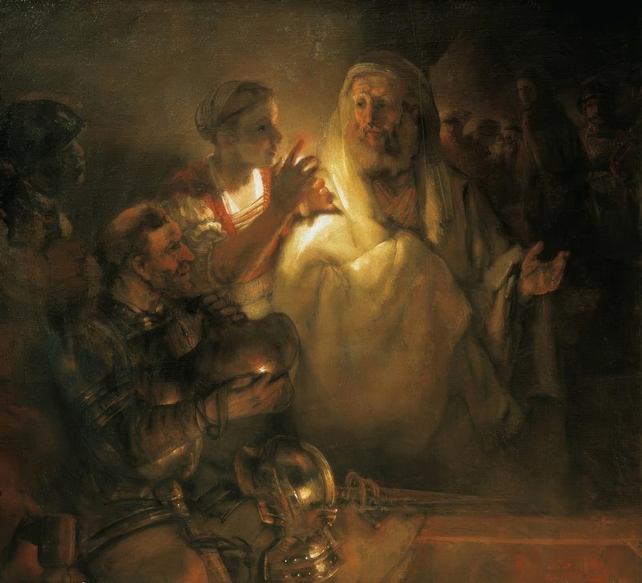 Apostelen Peter fornekter Kristus av Rembrandt van Rijn