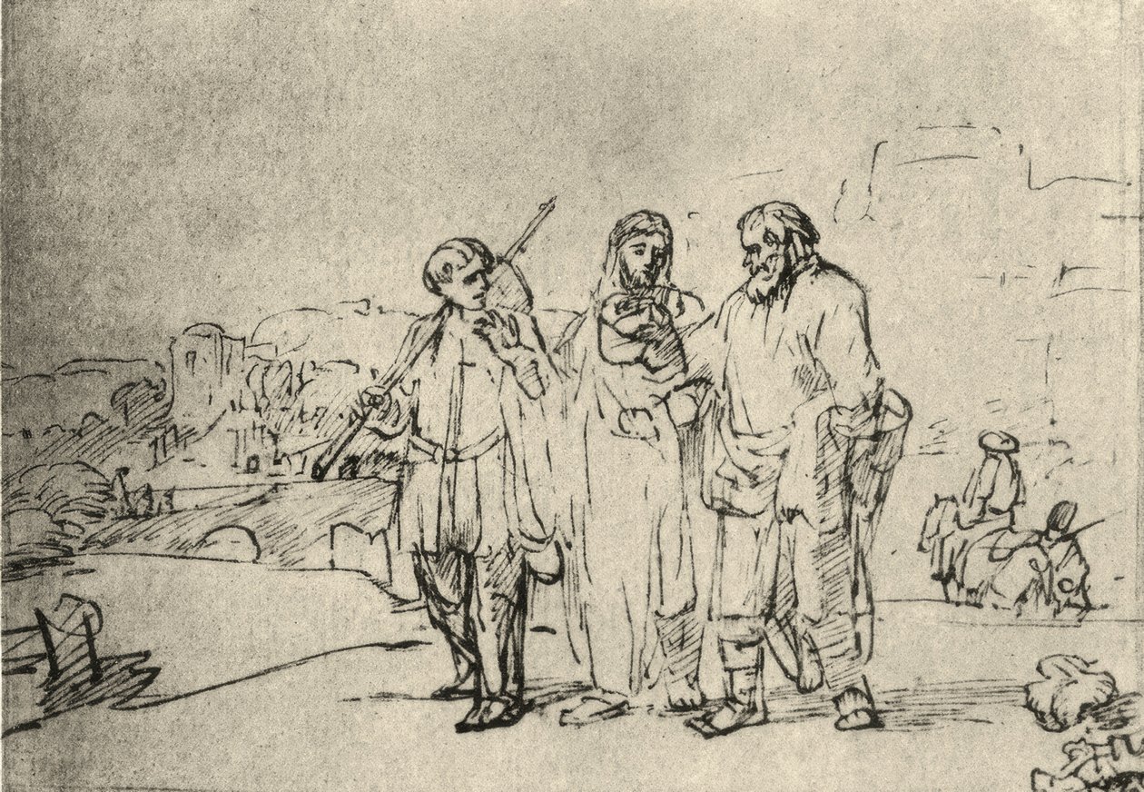 Turen til Emmaus av Rembrandt van Rijn
