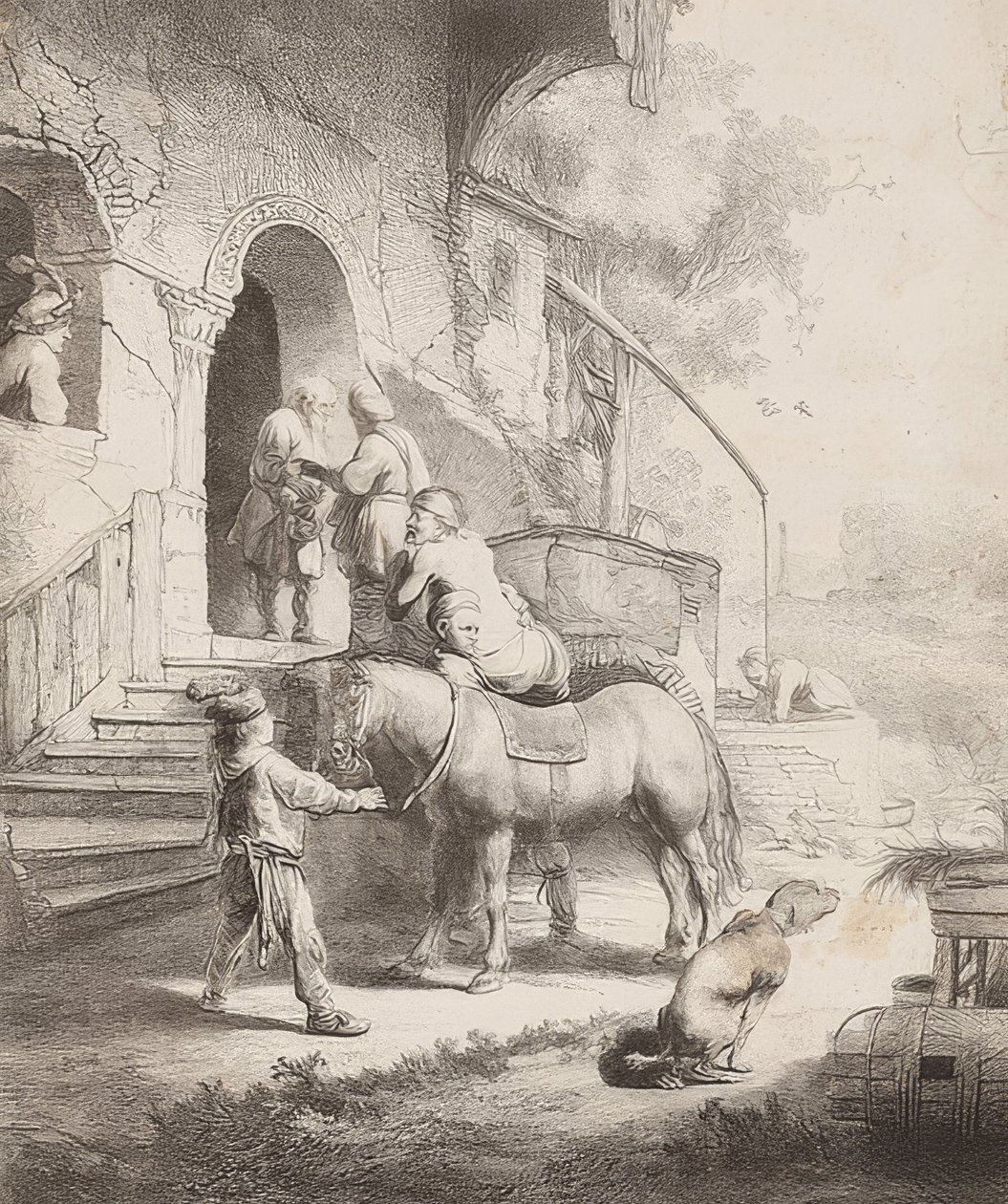 Den gode samaritan. 1633 av Rembrandt van Rijn